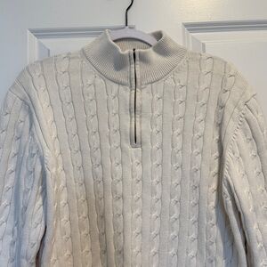 Brooks Brothers Men Cable Knit Quarter Zip